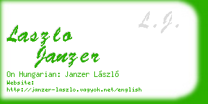 laszlo janzer business card